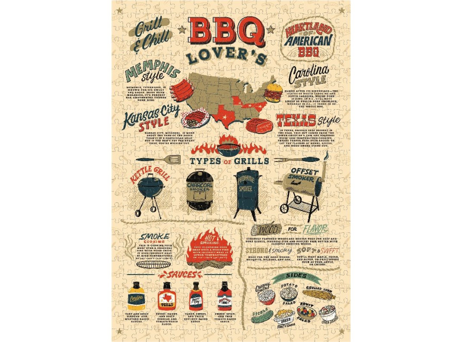 RIDLEY'S GAMES Puzzle Pre milovníkov BBQ 500 dielikov