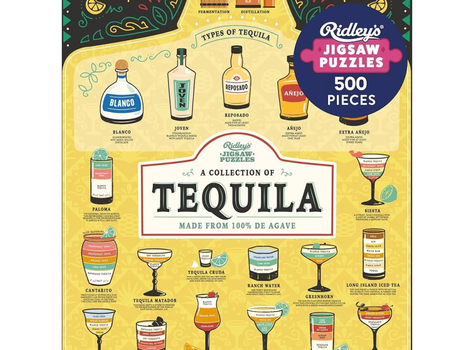 RIDLEY'S GAMES Puzzle Pre milovníkov tequily 500 dielikov