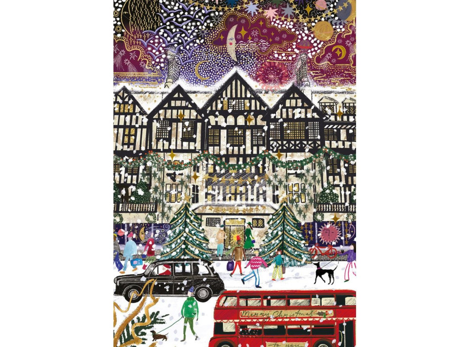 GIBSONS Puzzle Vianoce v Londýne 3x500 dielikov