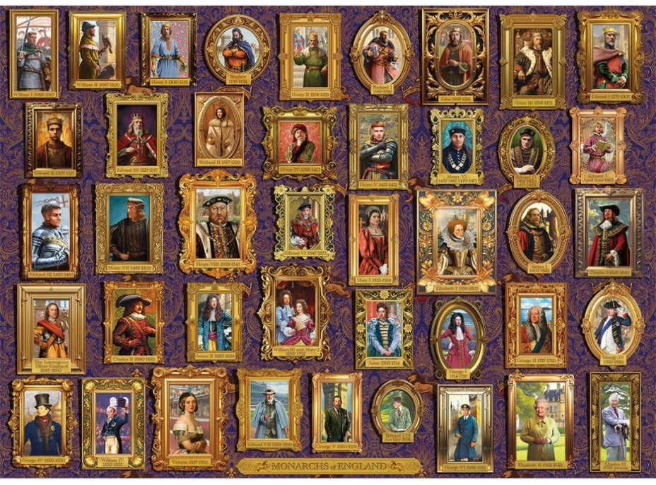 GIBSONS Puzzle Monarchové Anglicko 1000 dielikov
