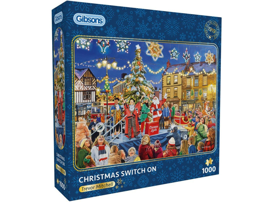 GIBSONS Puzzle Vianočné rozsvietenie 1000 dielikov