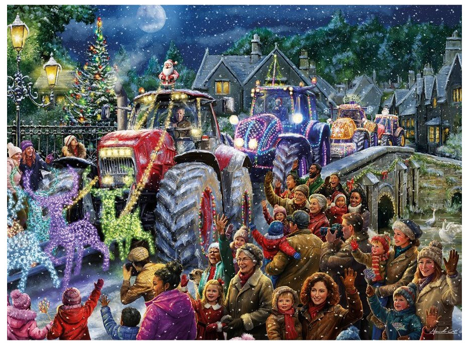 GIBSONS Puzzle Farmárske Vianoce XL 500 dielikov
