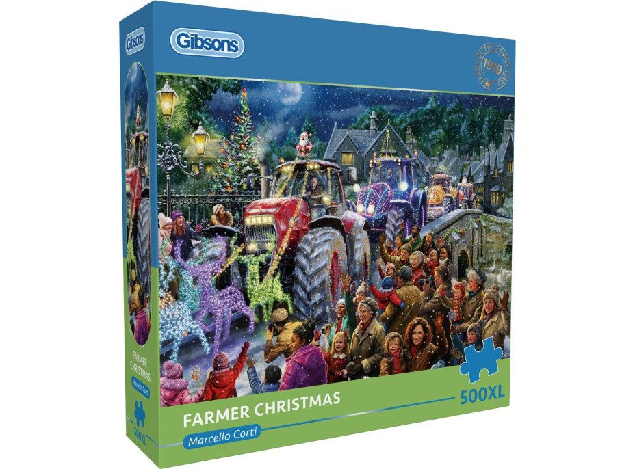 GIBSONS Puzzle Farmárske Vianoce XL 500 dielikov