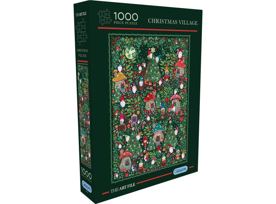 GIBSONS Puzzle The Art File: Vianočná dedinka 1000 dielikov
