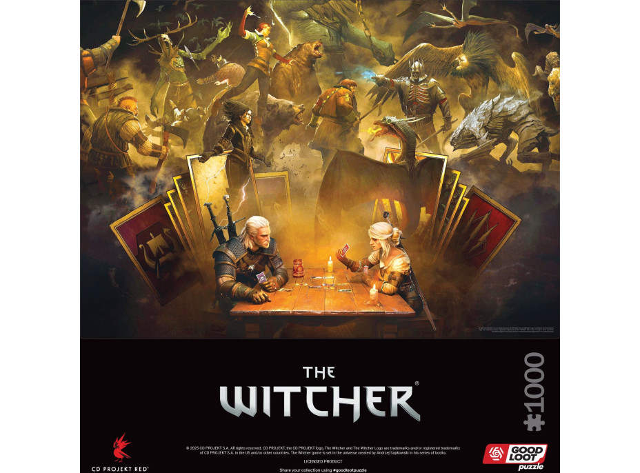 GOOD LOOT Puzzle The Witcher: Playing Gwent 1000 dielikov