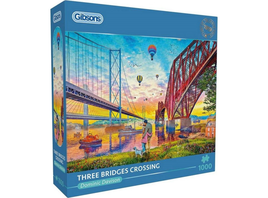 GIBSONS Puzzle Tri mosty nad riekou 1000 dielikov