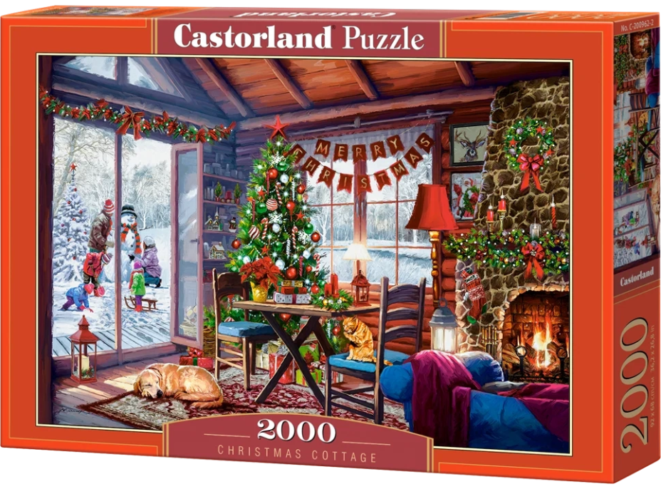 CASTORLAND Puzzle Vianočná chata 2000 dielikov