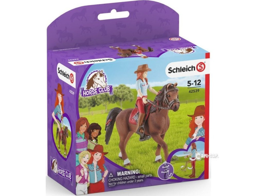 SCHLEICH Horse Club® 42539 Ryšavka Hannah s pohyblivými kĺbmi na koni