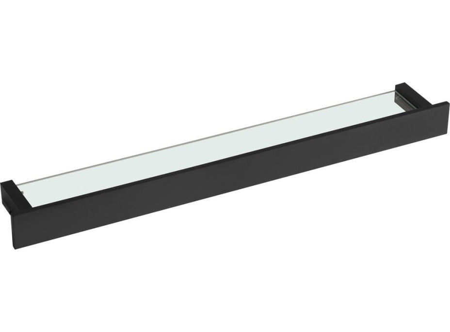 Sapho PATRON sklenená polica 78cm, čierna PX785B