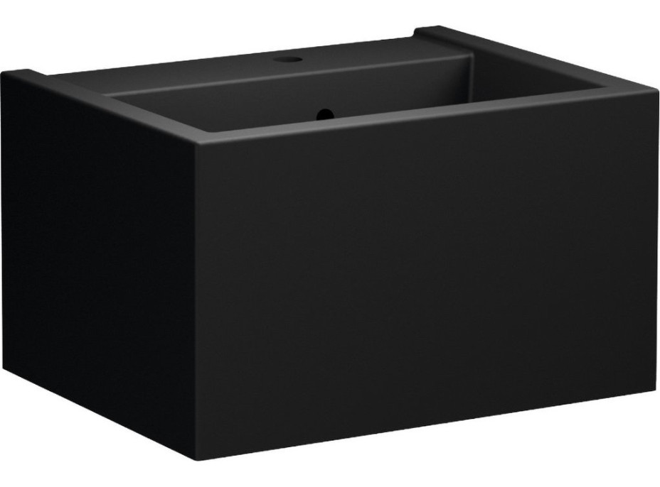 Kerasan KANAAL keramické umývadlo 60x46, 5cm, čierna mat 574031