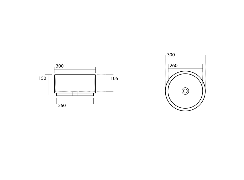 Kerasan OKE keramické umývadlo na dosku, Ø 30cm, verde mat 554011