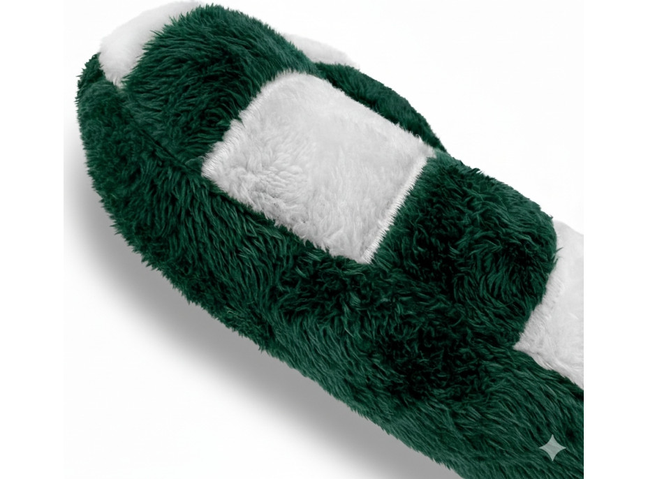 Tvarovaný vankúš LÍZIATKO - 42x20 cm - zelený/biely