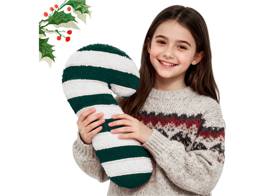 Tvarovaný vankúš LÍZIATKO - 42x20 cm - zelený/biely