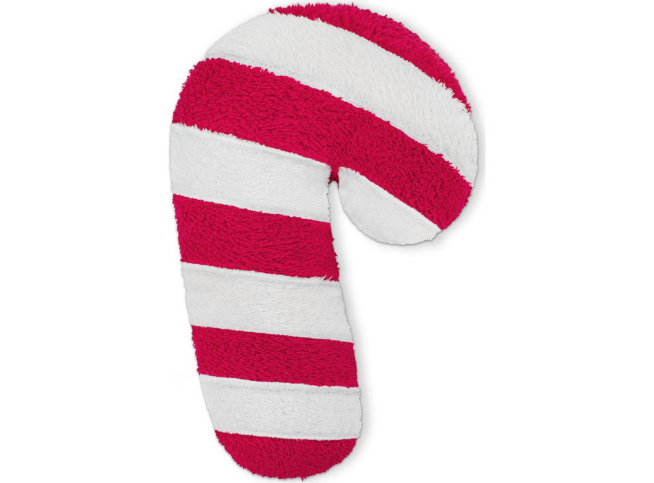 Tvarovaný vankúš LÍZIATKO - 42x20 cm - červený/biely