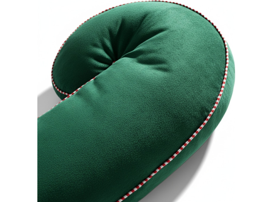 Tvarovaný vankúš Velvet LÍZIATKO - 45x20 cm - zelený