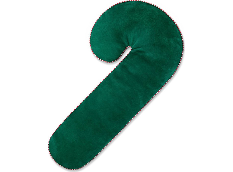 Tvarovaný vankúš Velvet LÍZIATKO - 45x20 cm - zelený