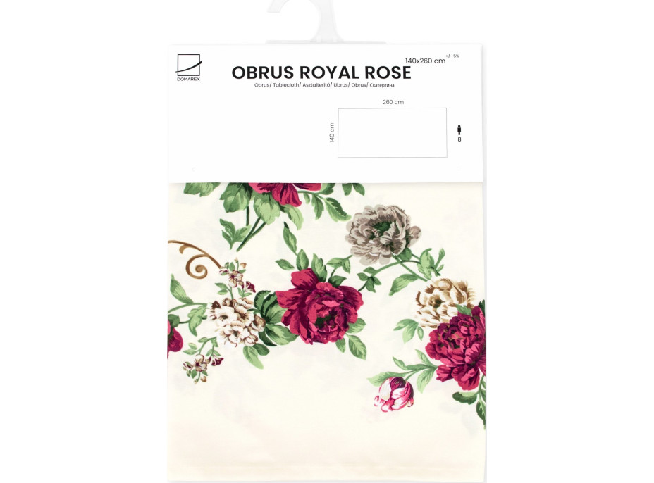 Dekoračný obrus Royal Rose - 140x260 cm
