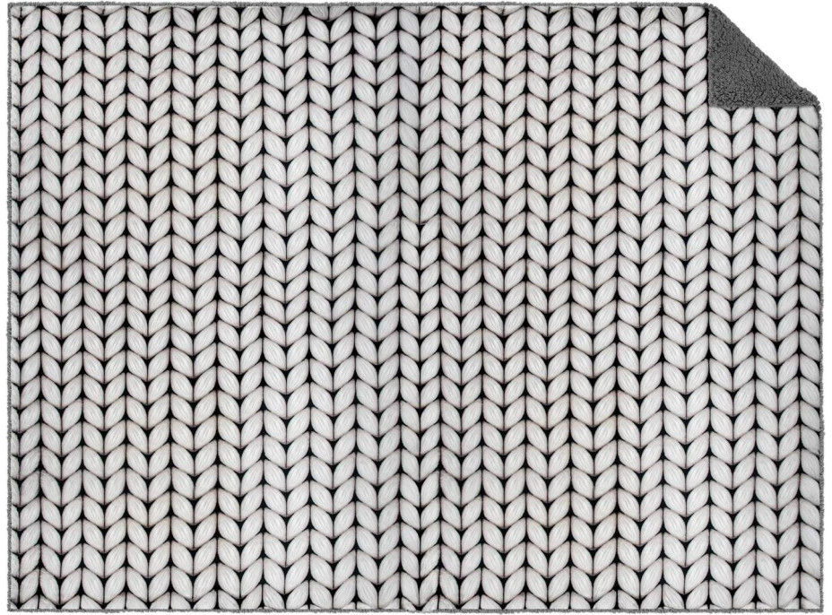 Deka WINTER SHERPA - 150x200 cm - šedá/grafit