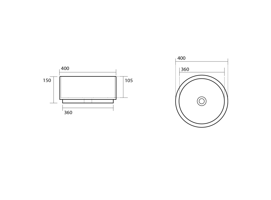 Kerasan OKE keramické umývadlo na dosku, Ø 40cm, biela 554101