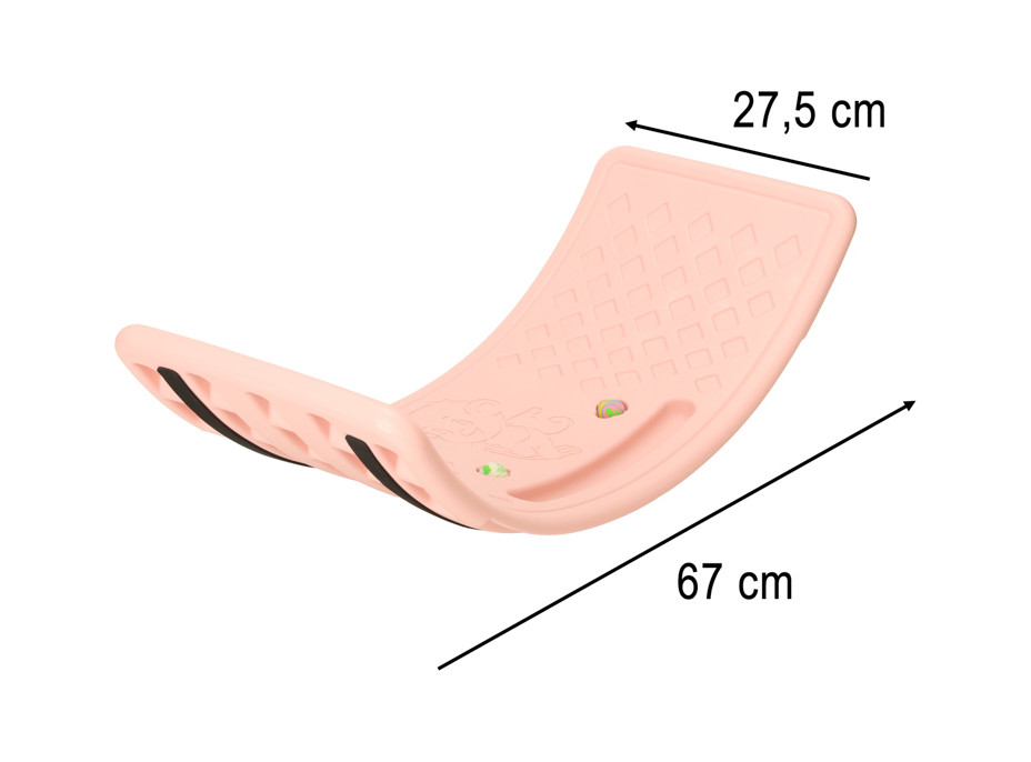 Balančná doska s reliéfom 83x28 cm - ružová