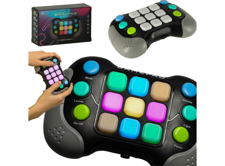 Elektronická arkádová antistresová svetelná konzola - čierna