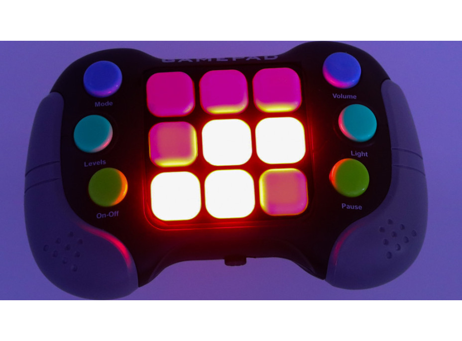 Elektronická arkádová antistresová svetelná konzola - čierna