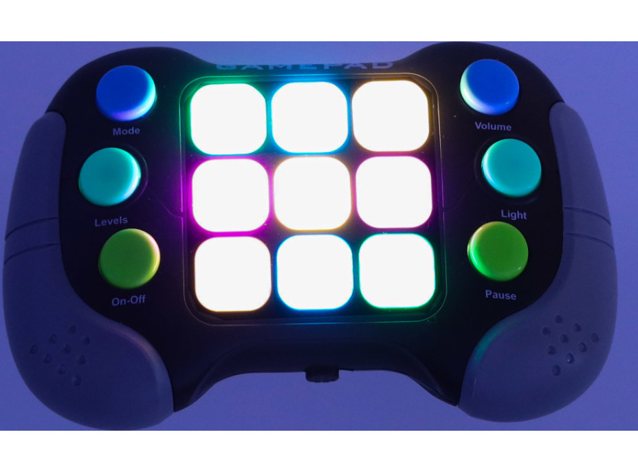 Elektronická arkádová antistresová svetelná konzola - čierna