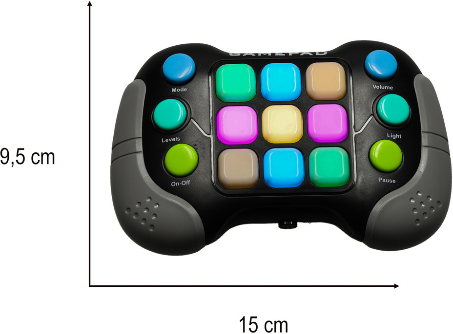 Elektronická arkádová antistresová svetelná konzola - čierna