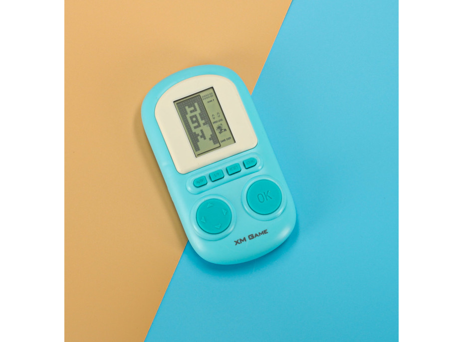 Prenosná elektronická arkádová herná konzola - modrá