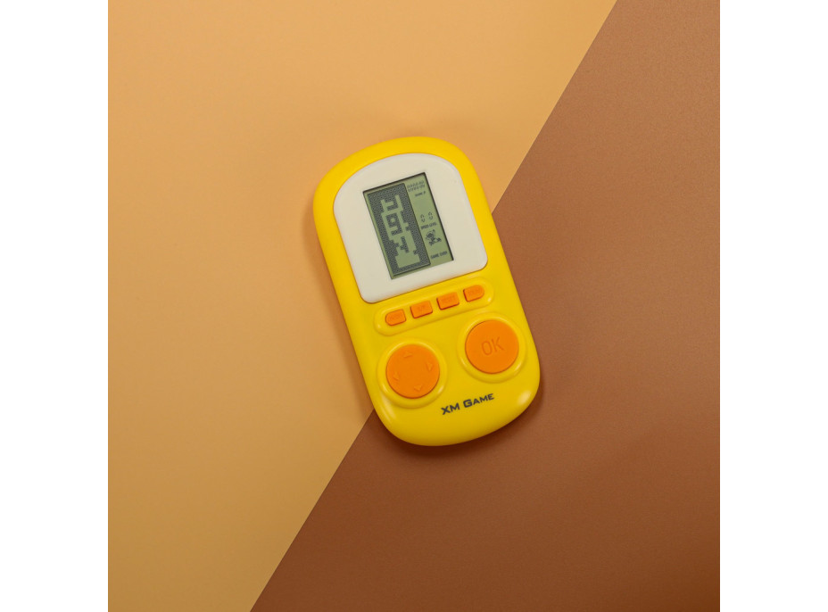 Prenosná elektronická arkádová herná konzola - žltá