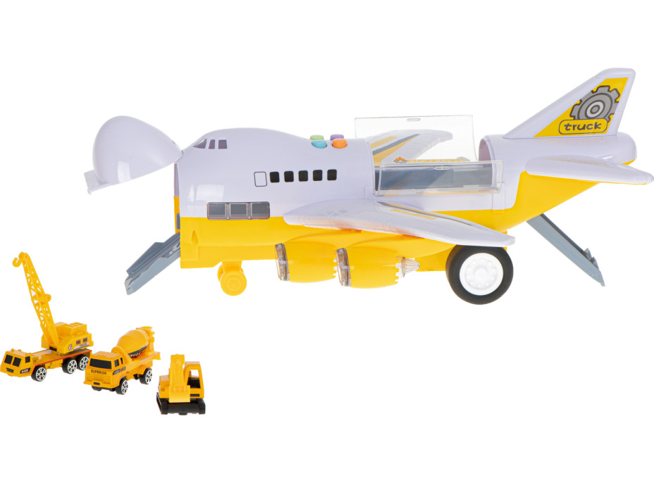Lietadlo Transportér + 6 stavebných vozidiel