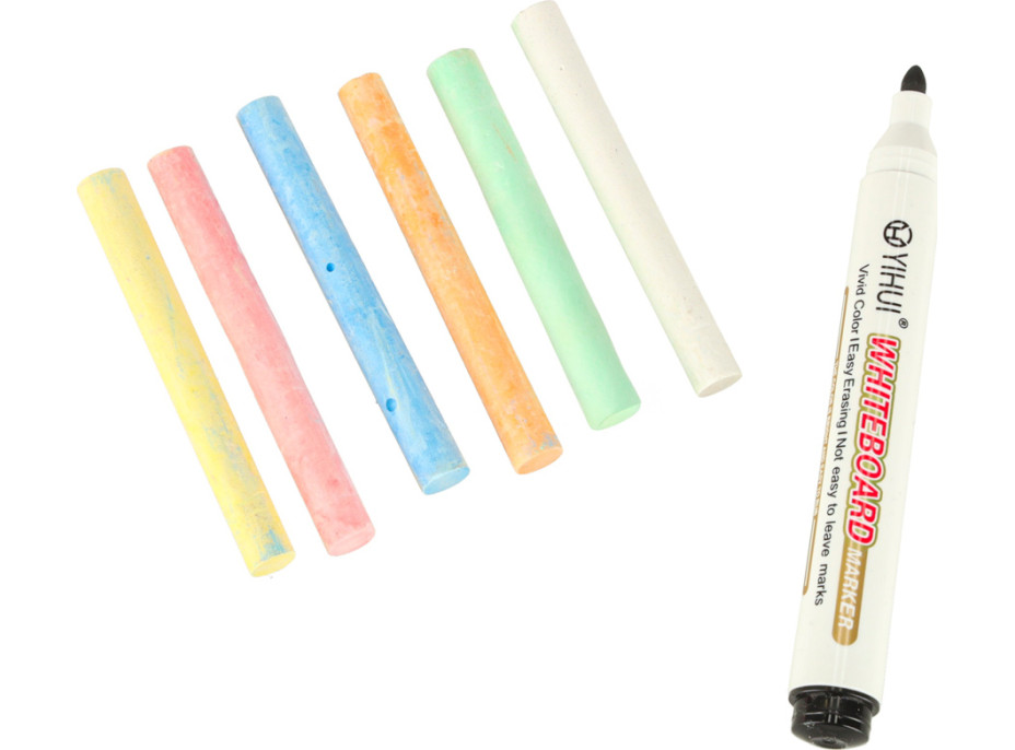 Obojstranná magnetická tabuľa s doplnkami - 38x37x90 cm