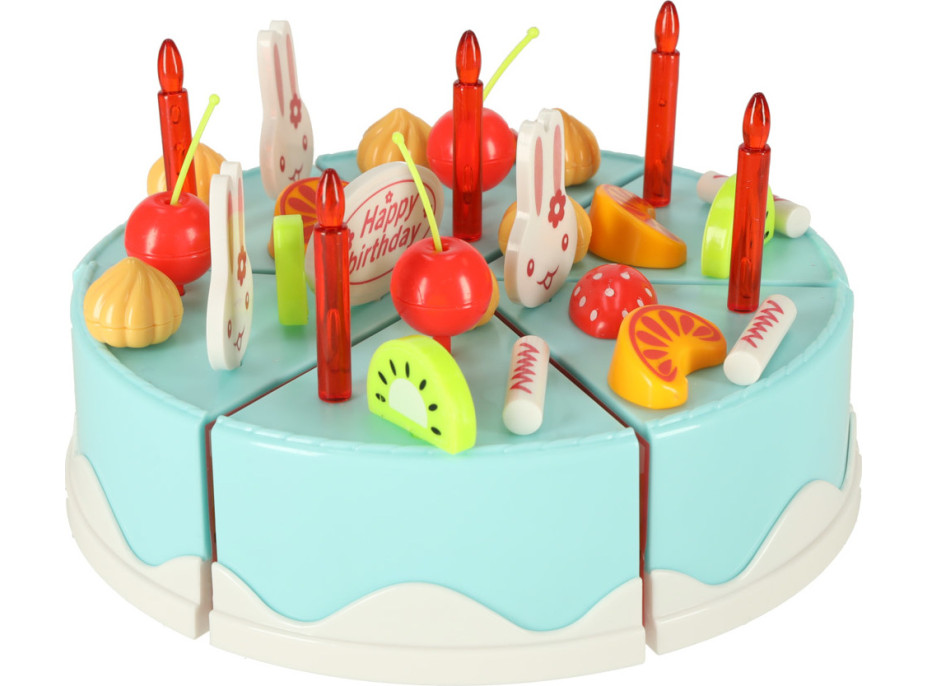 Narodeninovú tortu a sladkosti 75 prvkov - modrá