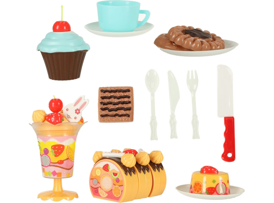 Narodeninovú tortu a sladkosti 75 prvkov - modrá