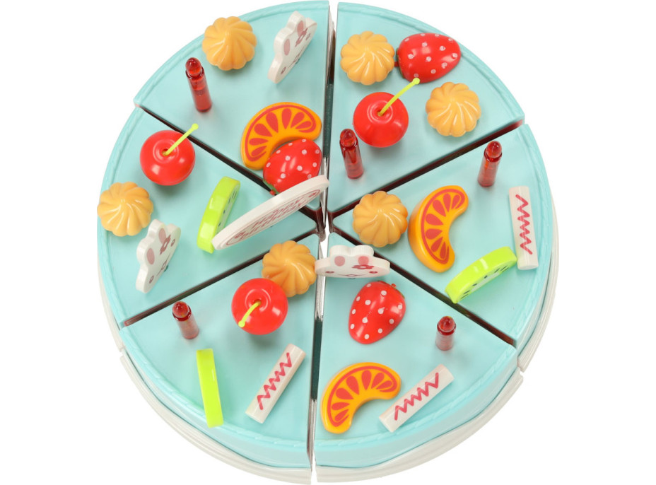 Narodeninovú tortu a sladkosti 75 prvkov - modrá