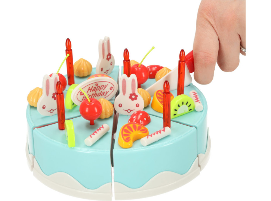 Narodeninovú tortu a sladkosti 75 prvkov - modrá