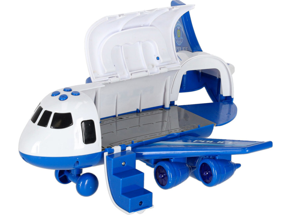 Transportné lietadlo + 3 policajné vozidlá