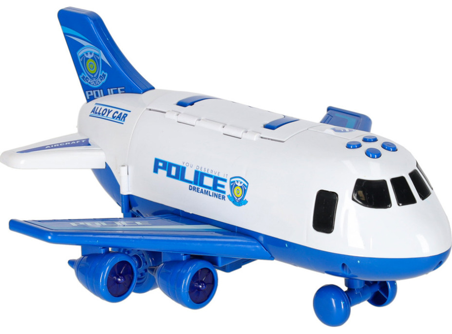 Transportné lietadlo + 3 policajné vozidlá