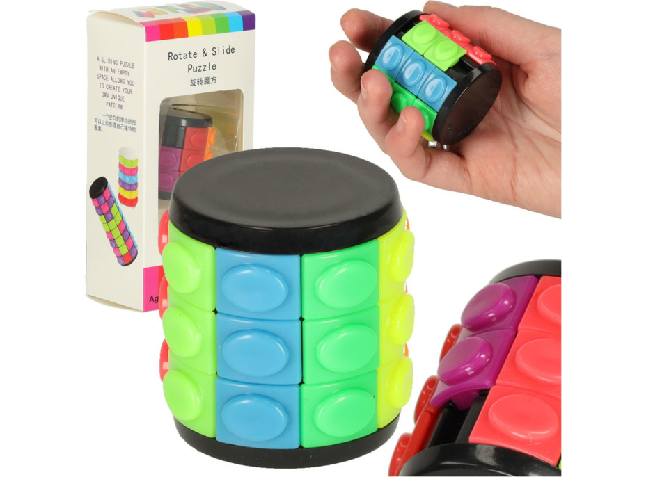 Logická hádanka s rotačným valcom 3 rady