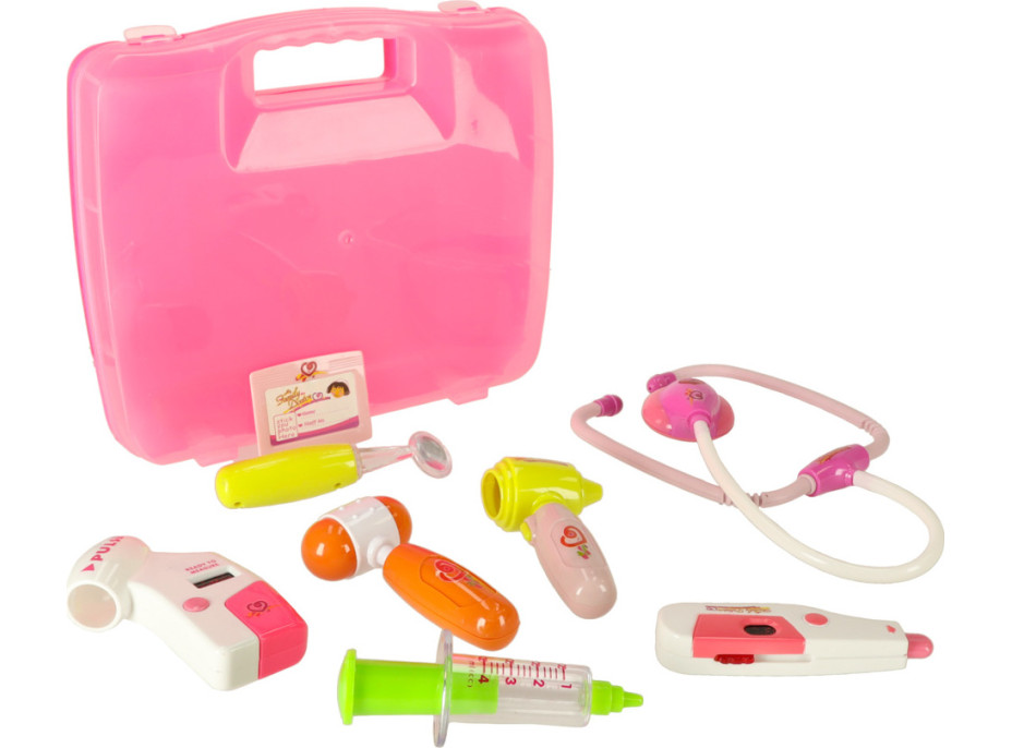 Doktorandská sada v kufríku DOCTOR - svetlo ružová