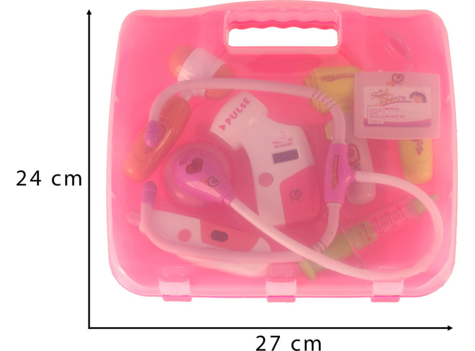 Doktorandská sada v kufríku DOCTOR - svetlo ružová