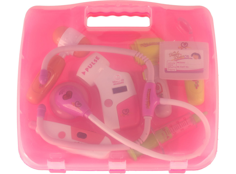 Doktorandská sada v kufríku DOCTOR - svetlo ružová