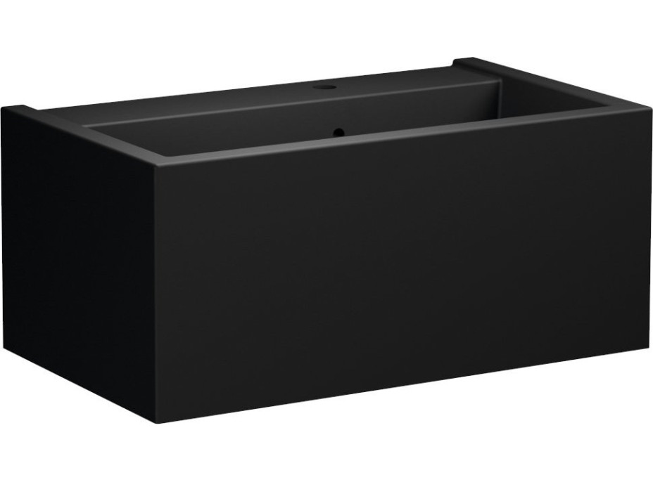 Kerasan KANAAL keramické umývadlo 80x46, 5cm, čierna mat 574131