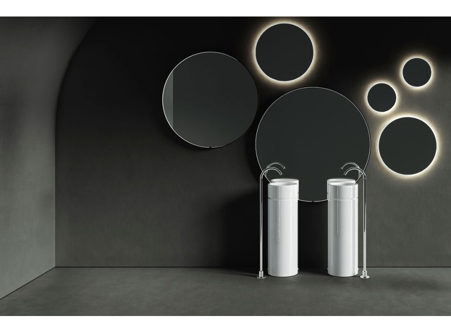 Kerasan OKE keramické umývadlo na dosku, Ø 30cm, čierna mat 554031