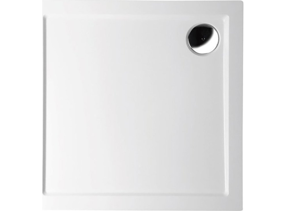 Polysan AURA sprchová vanička z liateho mramoru, štvorec 70x70cm, biela 41651