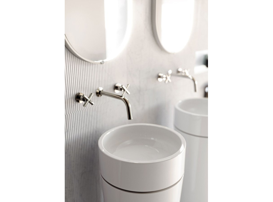 Kerasan OKE keramické umývadlo na dosku, Ø 30cm, čierna mat 554031