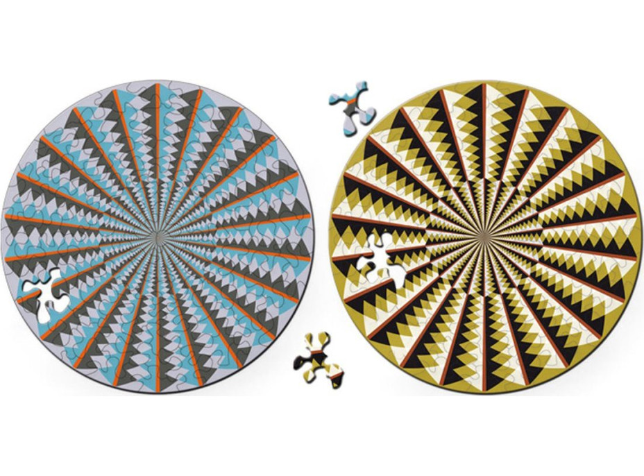 CURIOSI Obojstranné drevené puzzle Double: Kolotoč 88 dielikov