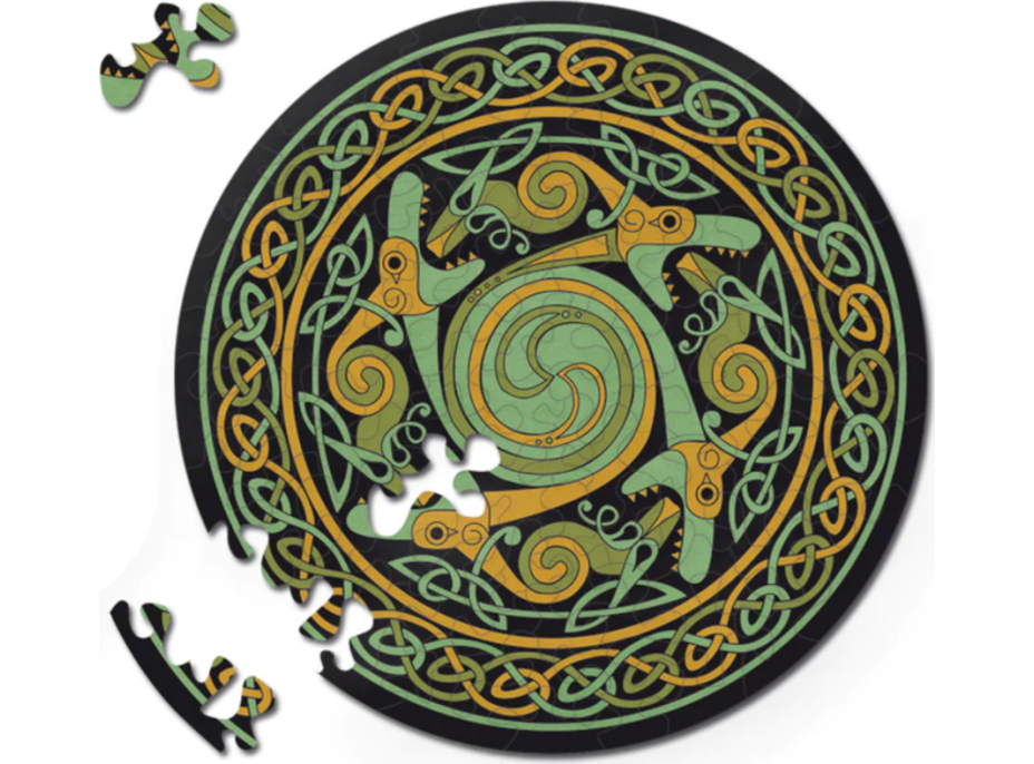 CURIOSI Obojstranné drevené puzzle Double: Drak 88 dielikov