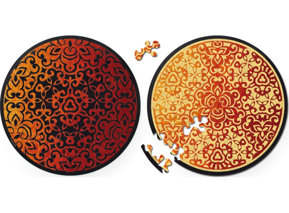 CURIOSI Obojstranné drevené puzzle Double: Oheň 88 dielikov