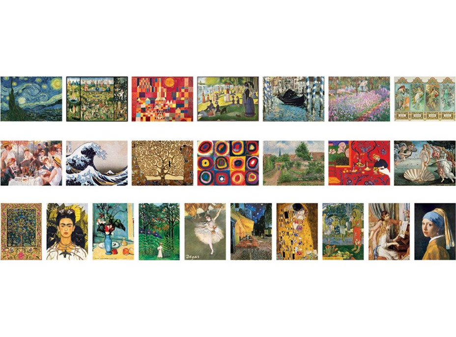 EUROGRAPHICS Puzzle Adventný kalendár: Fine Art Vianoce 24x50 dielikov